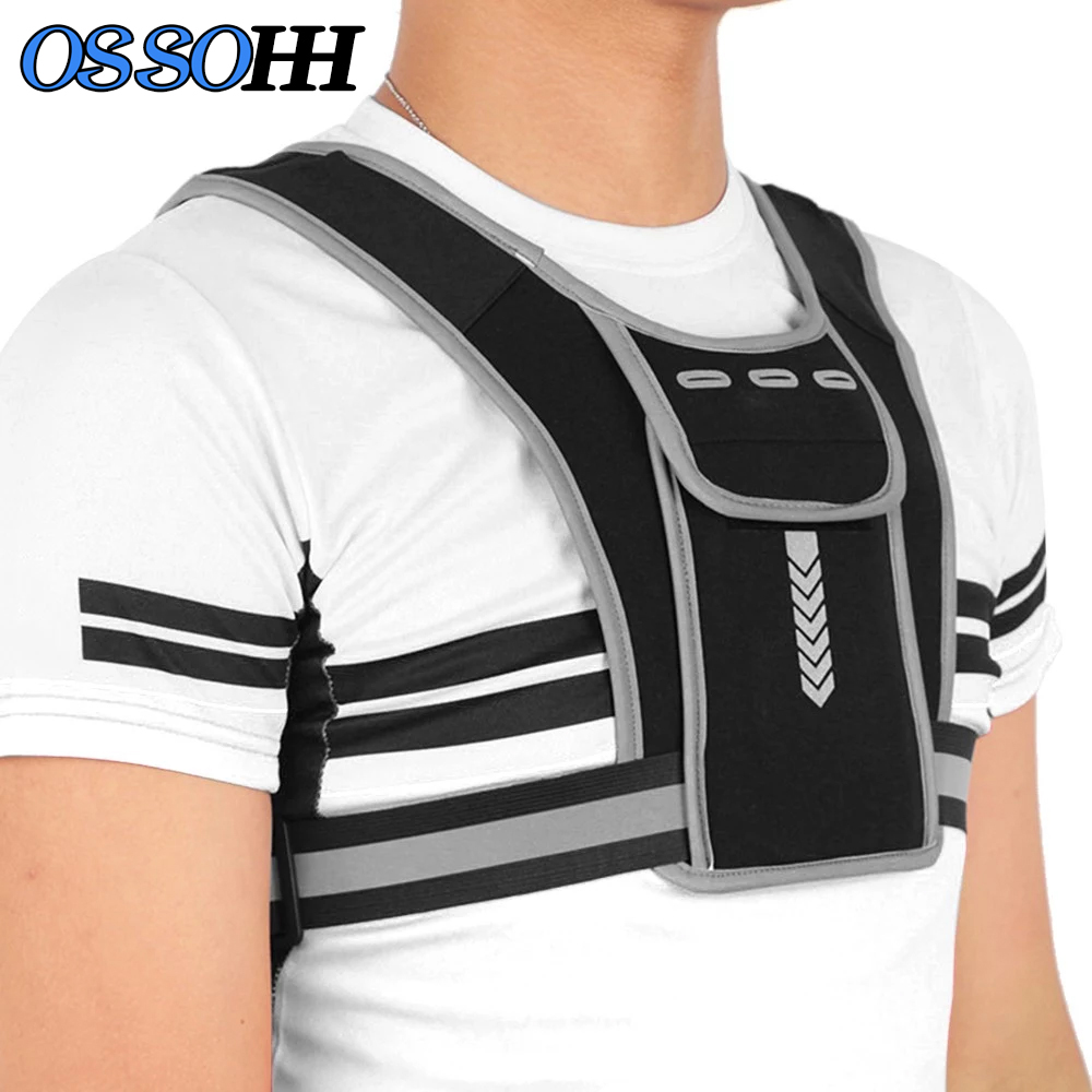Reflective Cycling Vest - 1 pçs colete de corrida reflexivo,
