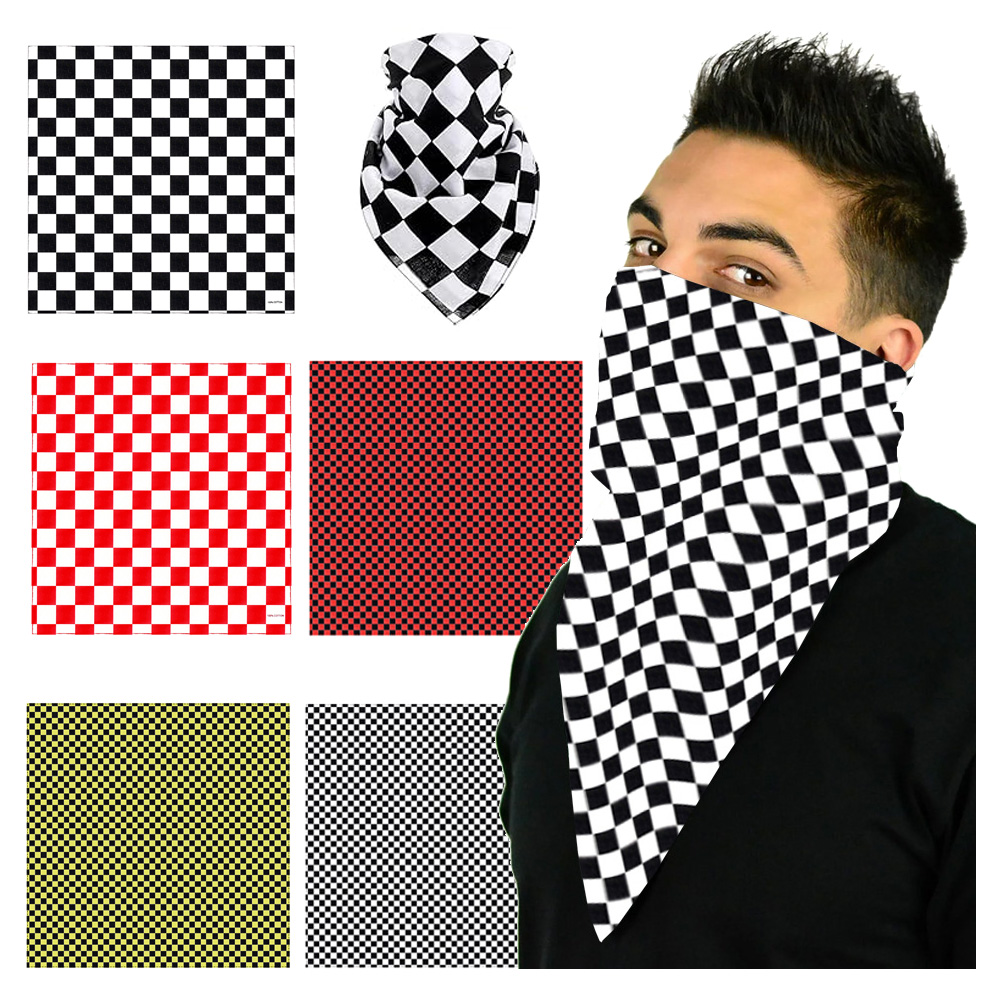Cycling Gear Man - Bandana de quadriculada de corrida unisex,