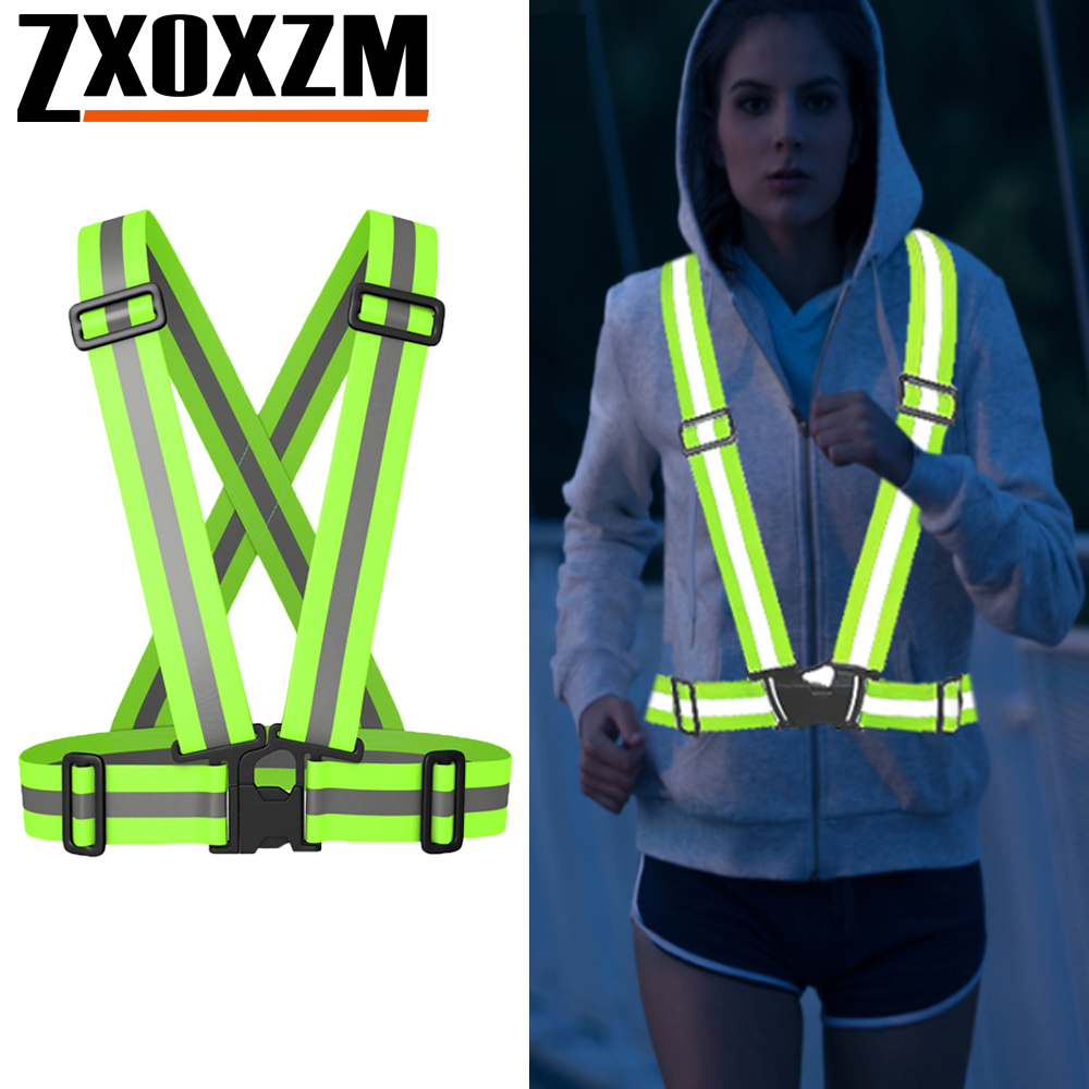 Reflective Cycling Vest - 1 pçs colete de corrida noturna