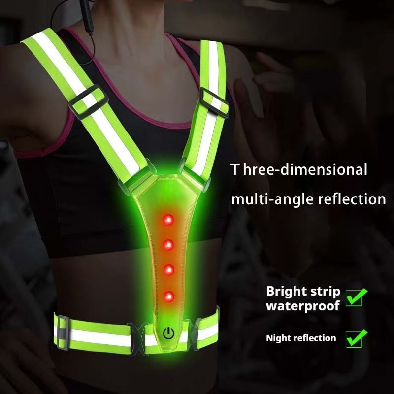 Reflective Cycling Vest - Led correndo colete reflexivo brilhante refletor