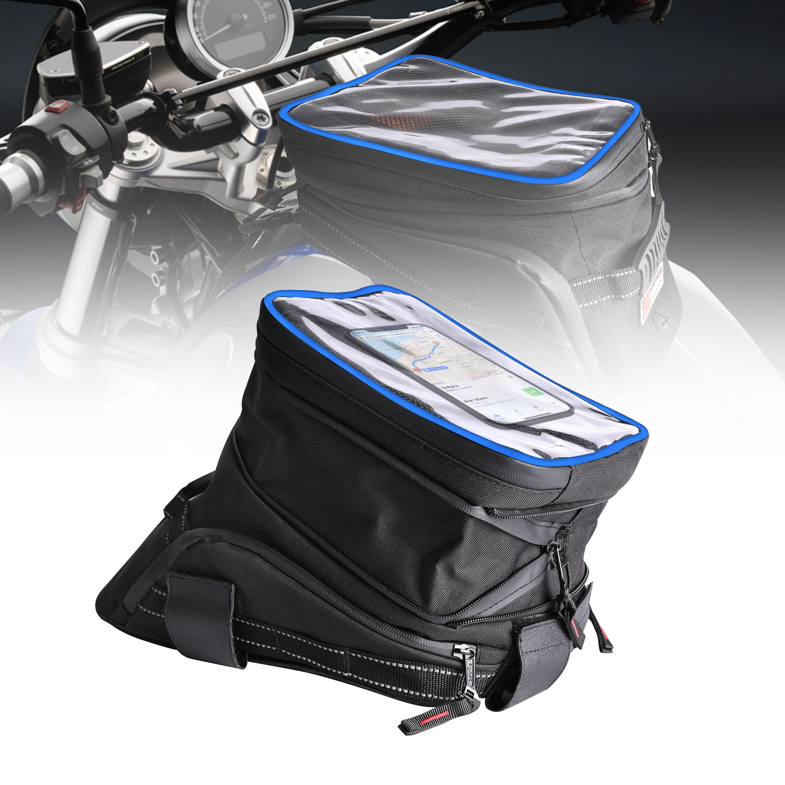 Cycling Gear Bag - Grande Capacidade Expansível Motocicleta Tanque Sacos,