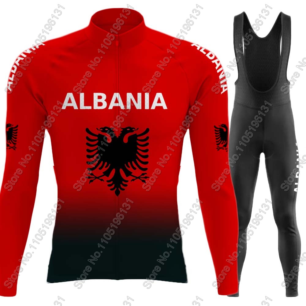 Cycling Gear Winter - Albânia equipe nacional 2026 conjunto camisa