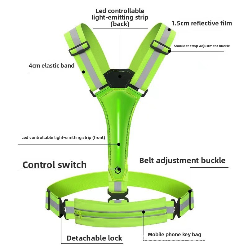 Colete Refletivo LED Luminoso  - Reflective Cycling Vest avaliação e preço