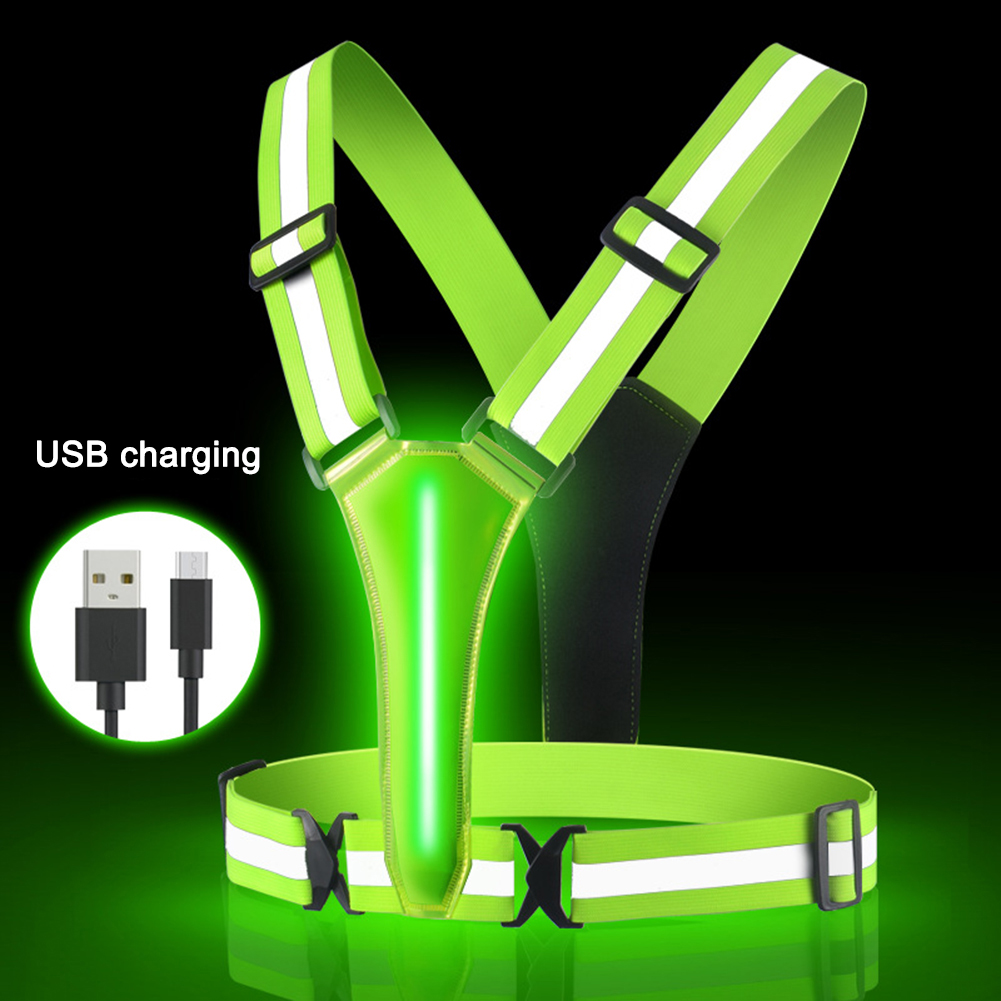 Colete LED Running com USB, Re - Reflective Cycling Vest avaliação e preço