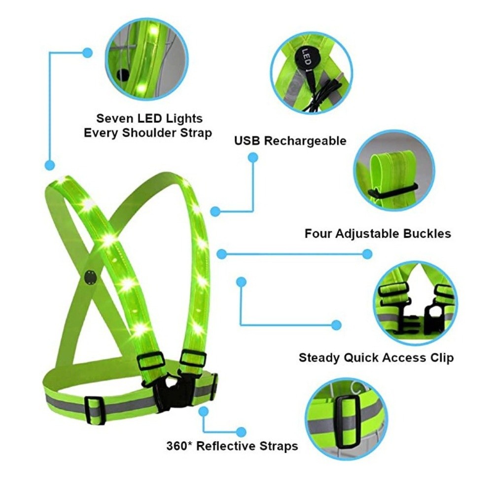Novo Colete de Segurança LED d - Reflective Cycling Vest avaliação e preço