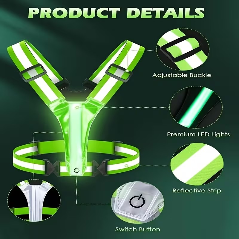 Colete Refletor Luminoso com F - Reflective Cycling Vest avaliação e preço