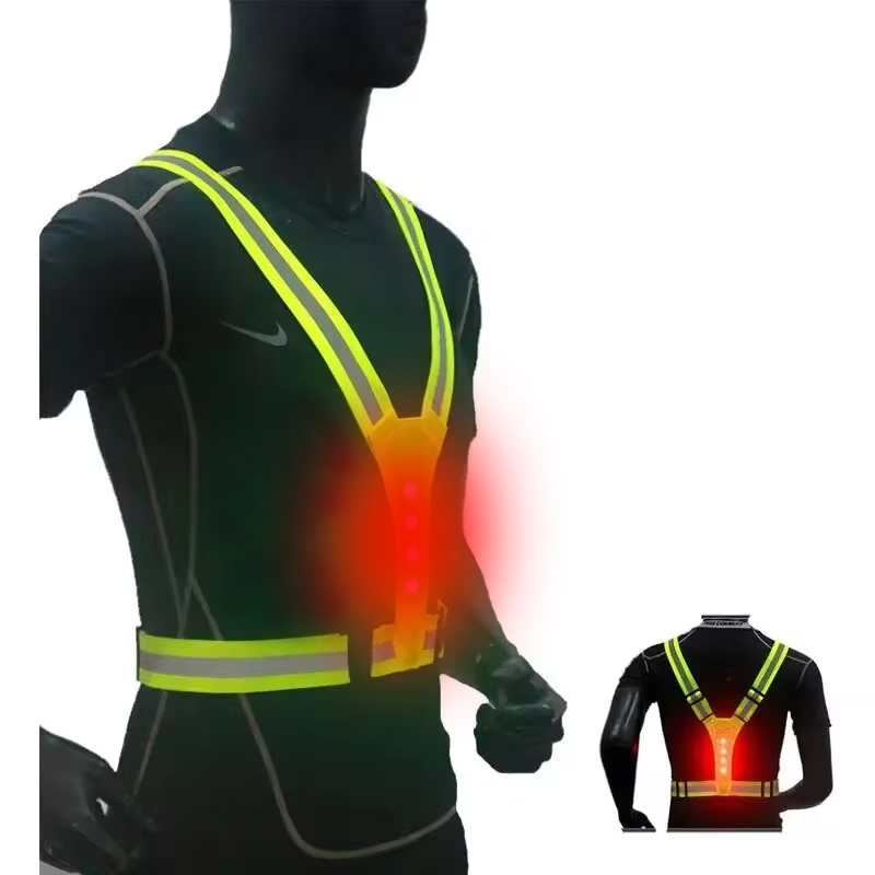 Led correndo colete reflexivo  - Reflective Cycling Vest avaliação e preço