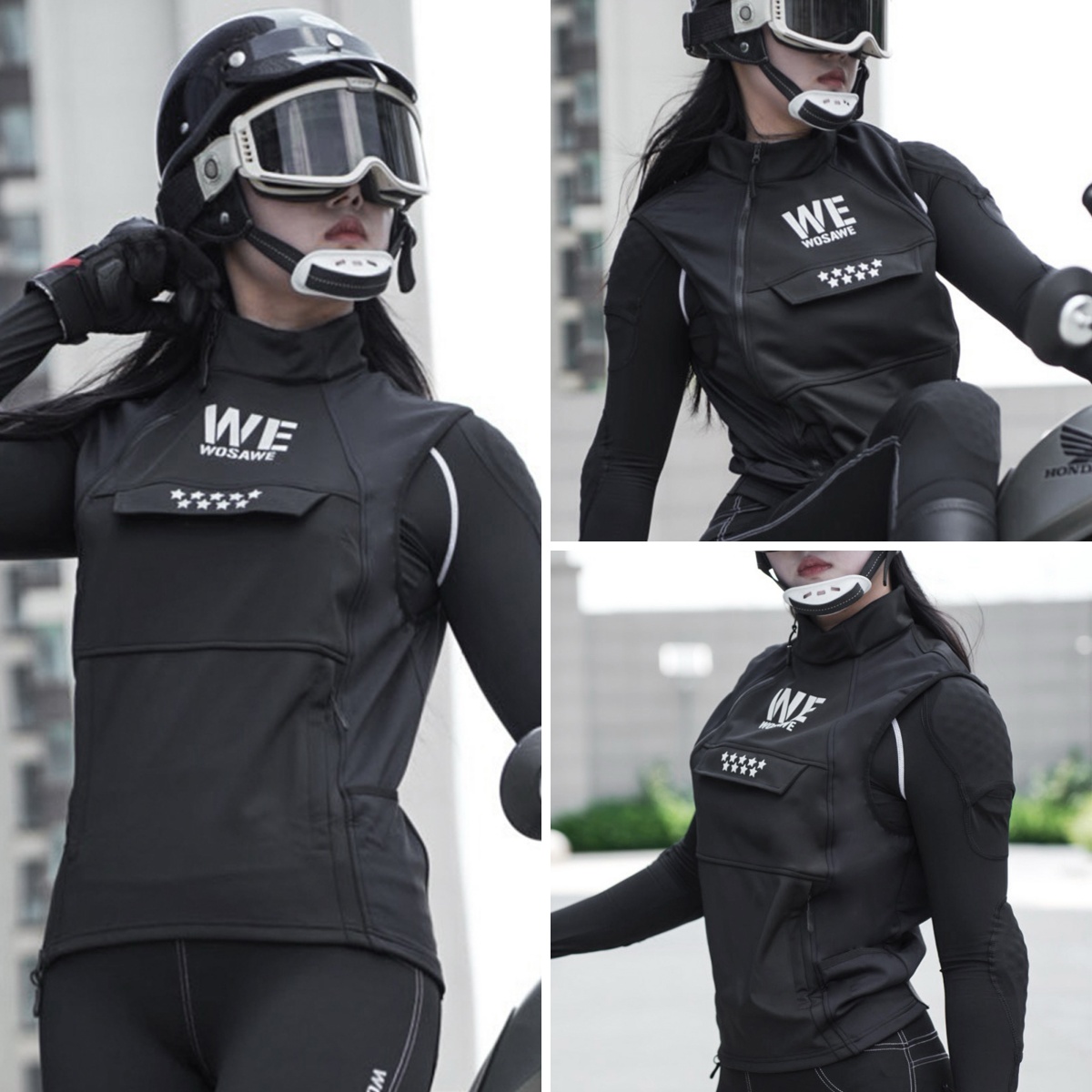 Wosawe inverno motocicleta equ - Reflective Cycling Vest avaliação e preço